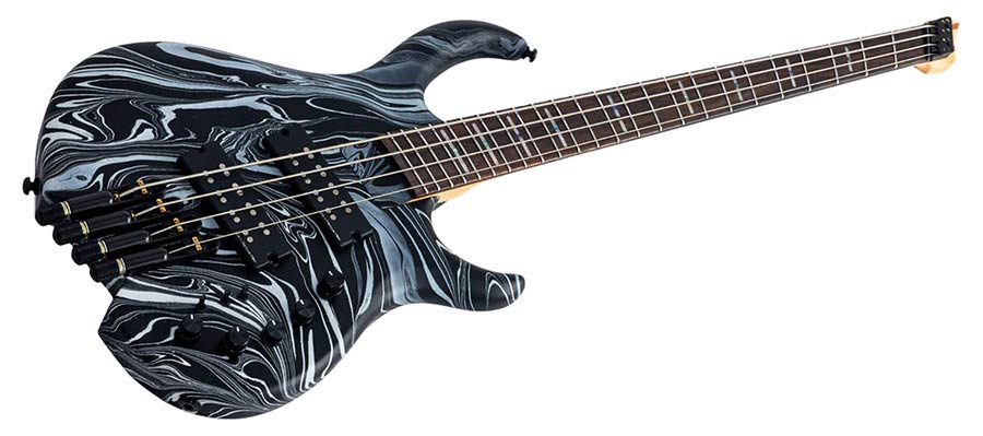Sire M6H 4 Marcus Miller 4-snarige passieve basgitaar black swirl