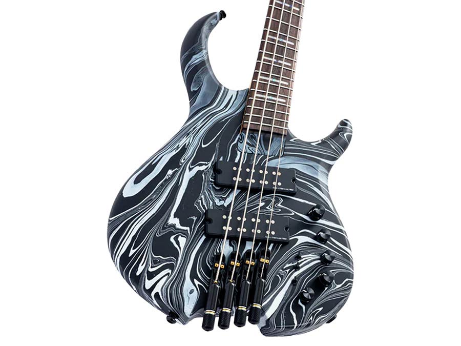 Sire M6H 4 Marcus Miller 4-snarige passieve basgitaar black swirl