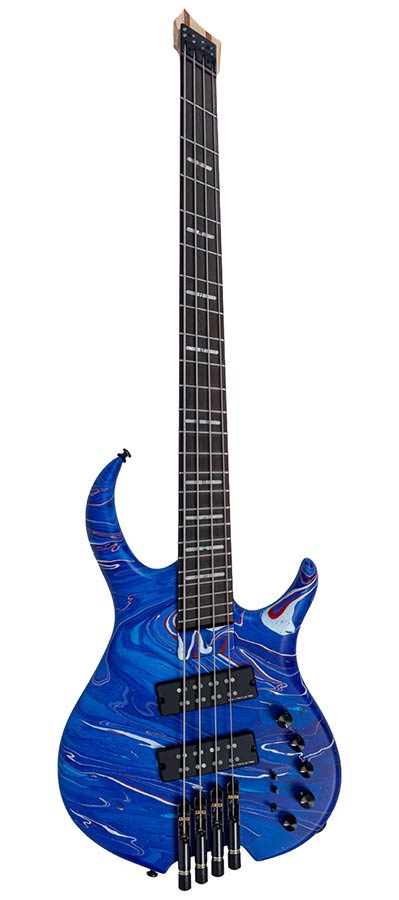 Sire M6H 4 Marcus Miller 4-snarige passieve basgitaar blue swirl