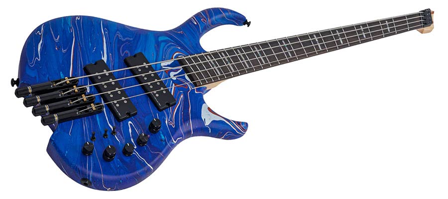 Sire M6H 4 Marcus Miller 4-snarige passieve basgitaar blue swirl