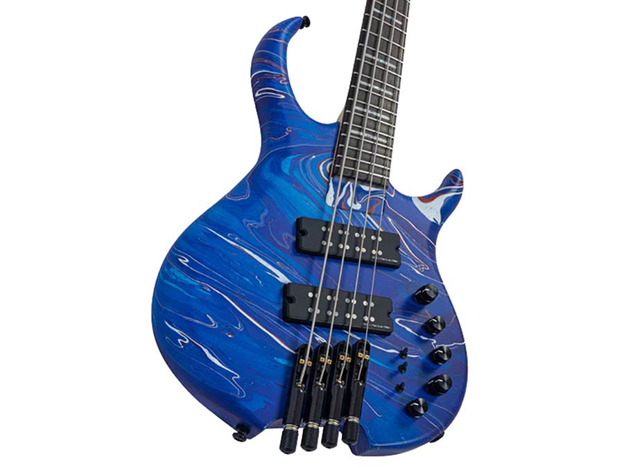 Sire M6H 4 Marcus Miller 4-snarige passieve basgitaar blue swirl