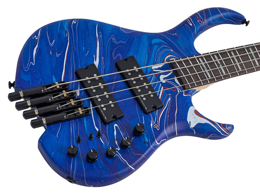 Sire M6H 4 Marcus Miller 4-snarige passieve basgitaar blue swirl