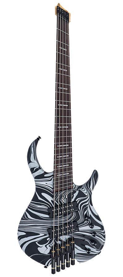 Sire M6H 5 Marcus Miller 5-snarige passieve basgitaar black swirl