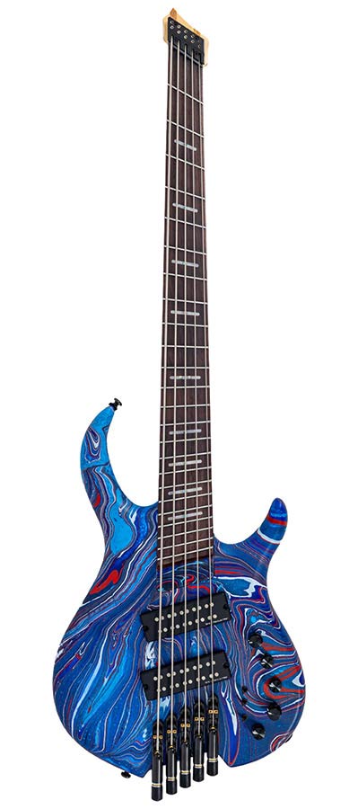 Sire M6H 5 Marcus Miller 5-snarige passieve basgitaar blue swirl