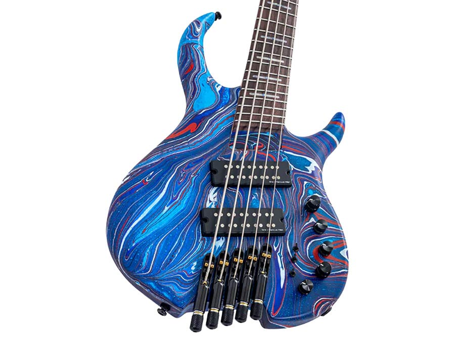 Sire M6H 5 Marcus Miller 5-snarige passieve basgitaar blue swirl