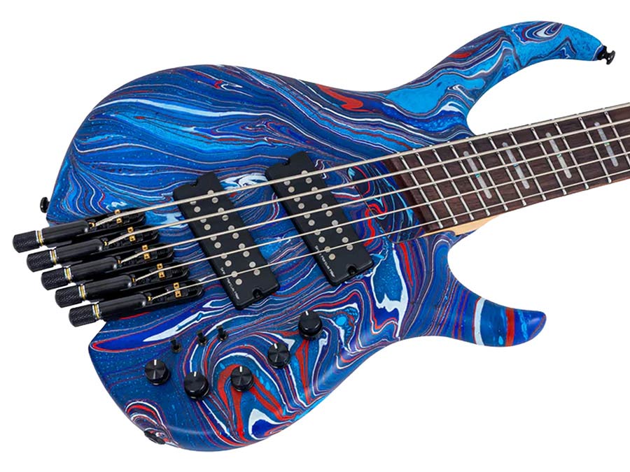 Sire M6H 5 Marcus Miller 5-snarige passieve basgitaar blue swirl