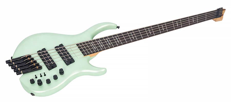 Sire M6H 5 Marcus Miller 5-snarige actieve basgitaar surf green metallic satin