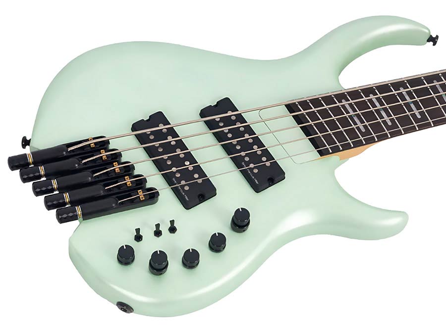 Sire M6H 5 Marcus Miller 5-snarige actieve basgitaar surf green metallic satin