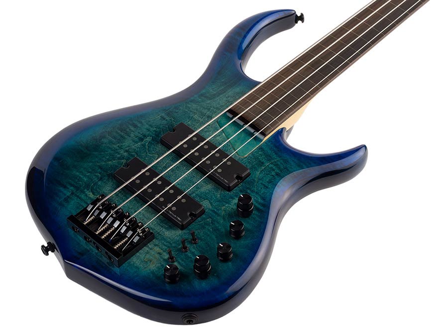 Sire M7+ A4F Marcus Miller 4-snarige actieve basgitaar transparent blue