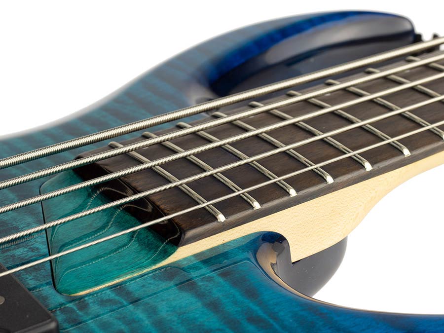 Sire M7+ A5 Marcus Miller 5-snarige actieve basgitaar transparent blue