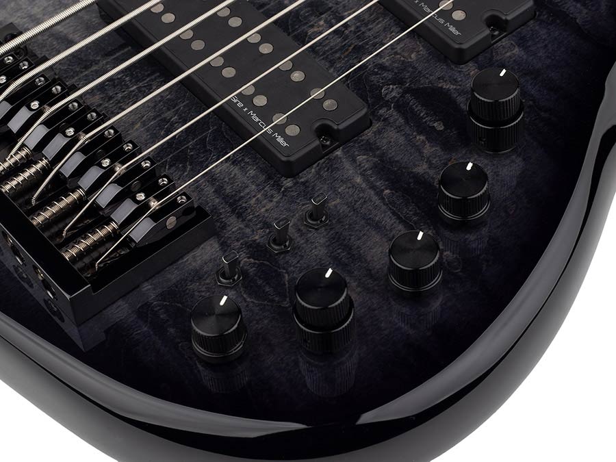 Sire M7+ A6 Marcus Miller 6-snarige actieve basgitaar transparent black