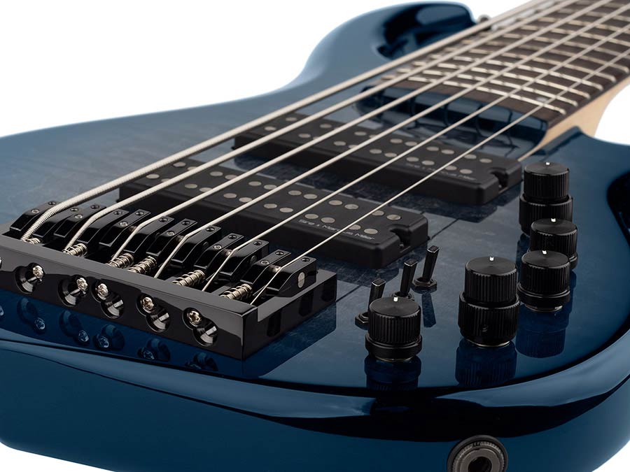 Sire M7+ A6 Marcus Miller 6-snarige actieve basgitaar transparent blue