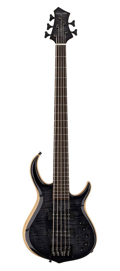 Sire M7+ S5 Marcus Miller 5-snarige actieve basgitaar transparent black