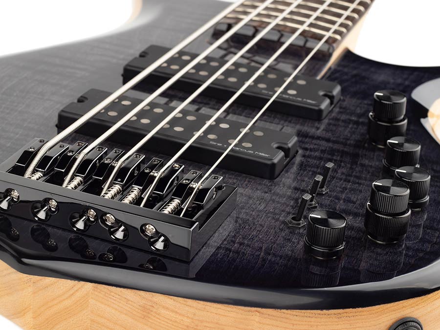 Sire M7+ S5 Marcus Miller 5-snarige actieve basgitaar transparent black