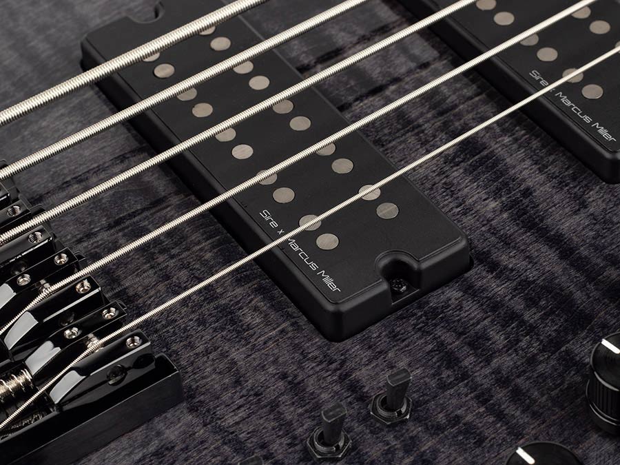 Sire M7+ S5 Marcus Miller 5-snarige actieve basgitaar transparent black