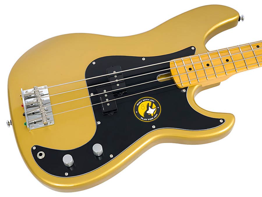 Sire P5 A4 Marcus Miller 4-snarige passieve basgitaar metallic gold