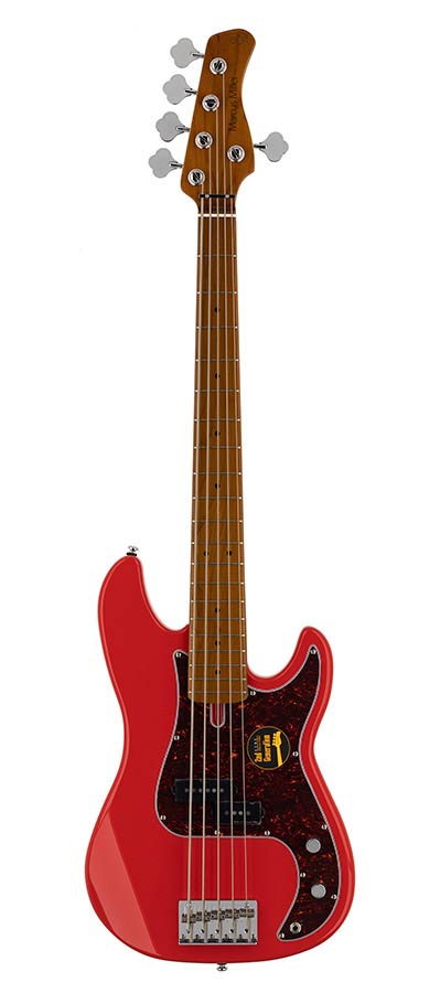 Sire P5 A5 Marcus Miller 5-snarige passieve basgitaar dark red