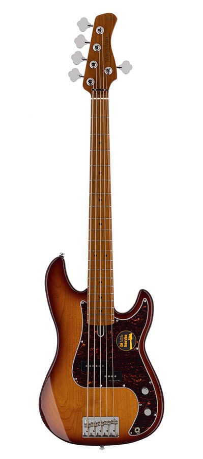 Sire P5 A5 Marcus Miller 5-snarige passieve basgitaar tobacco sunburst