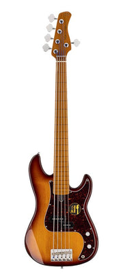Sire P5 A5F Marcus Miller 5-snarige passieve basgitaar tobacco sunburst