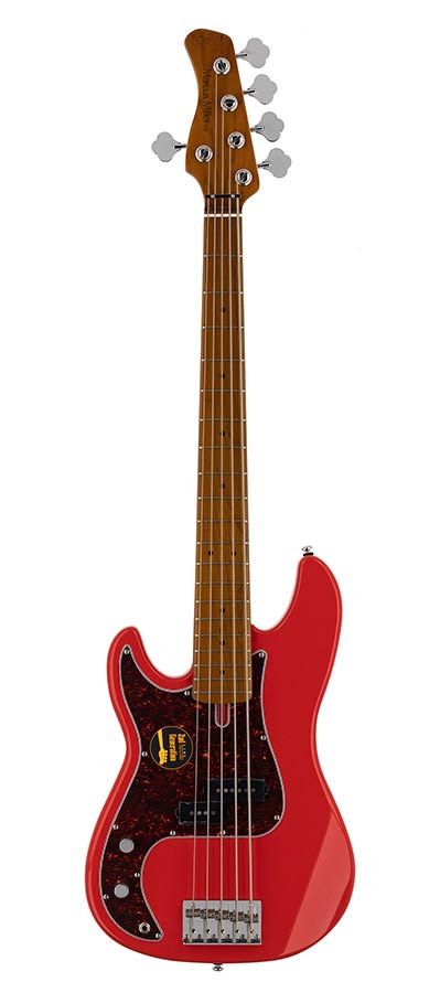 Sire P5 A5L Marcus Miller 5-snarige passieve basgitaar dark red