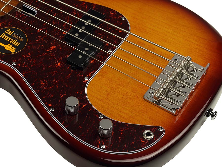 Sire P5 A5L Marcus Miller 5-snarige passieve basgitaar tobacco sunburst