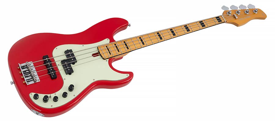 Sire P7+ A4 Marcus Miller 4-snarige actieve basgitaar dark red
