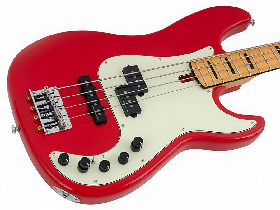 Sire P7+ A4 Marcus Miller 4-snarige actieve basgitaar dark red