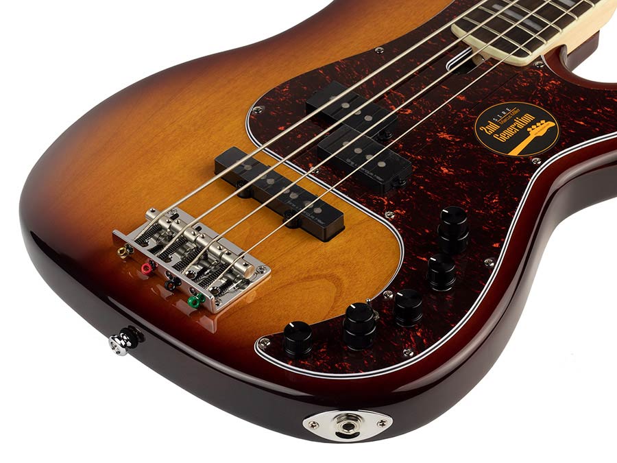 Sire P7+ A4 Marcus Miller 4-snarige actieve basgitaar tobacco sunburst