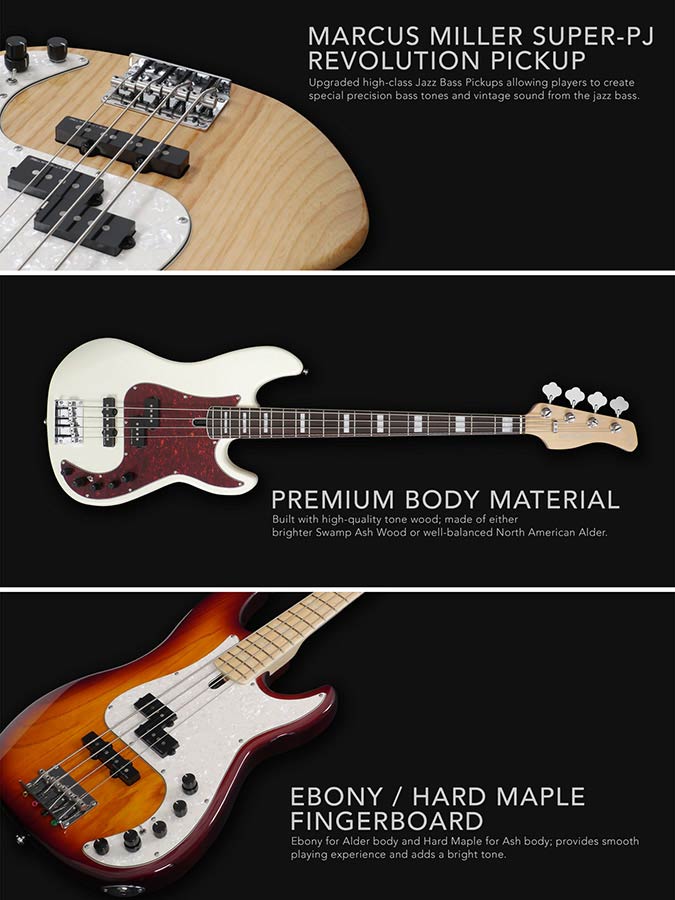 Sire P7+ A5 Marcus Miller 5-snarige actieve basgitaar antique white