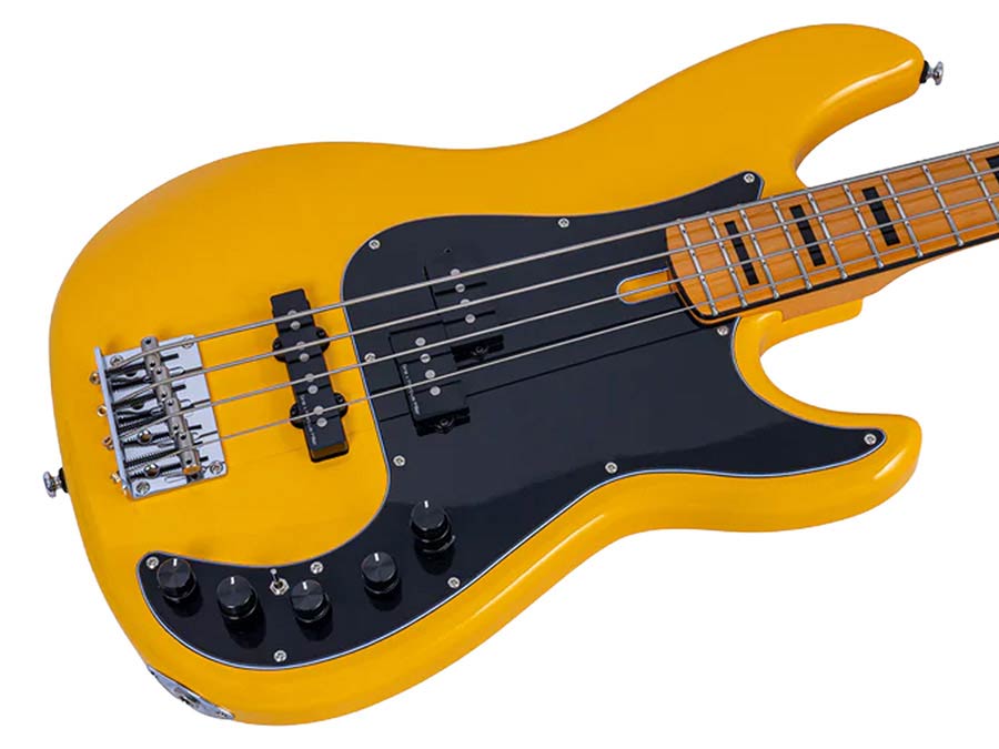 Sire P7N A4 Marcus Miller New Gen 4-snarige actieve PJ-basgitaar sunshine yellow