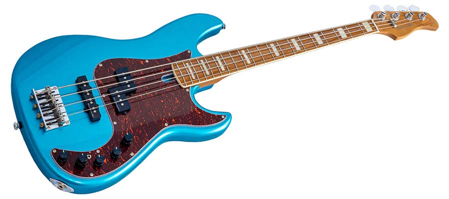 Sire P7N A4 Marcus Miller New Gen 4-snarige actieve PJ-basgitaar tide pool