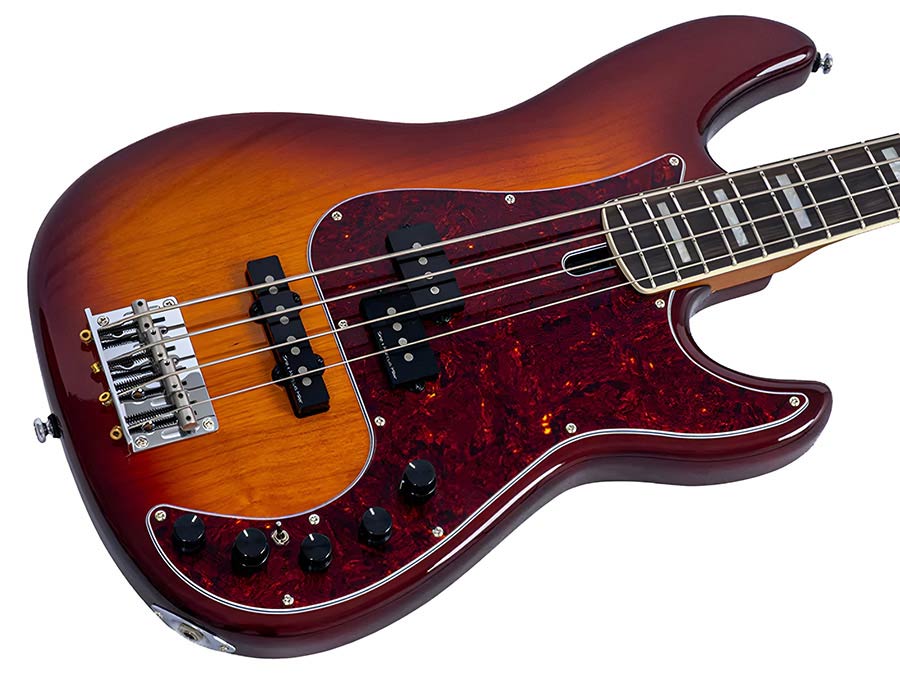 Sire P7N A4 Marcus Miller New Gen 4-snarige actieve PJ-basgitaar tobacco sunburst