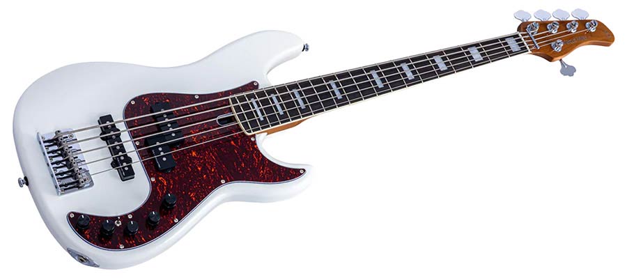 Sire P7N A5 Marcus Miller New Gen 5-snarige actieve PJ-basgitaar antique white