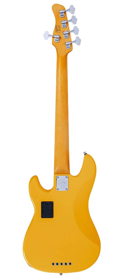 Sire P7N A5 Marcus Miller New Gen 5-snarige actieve PJ-basgitaar sunshine yellow