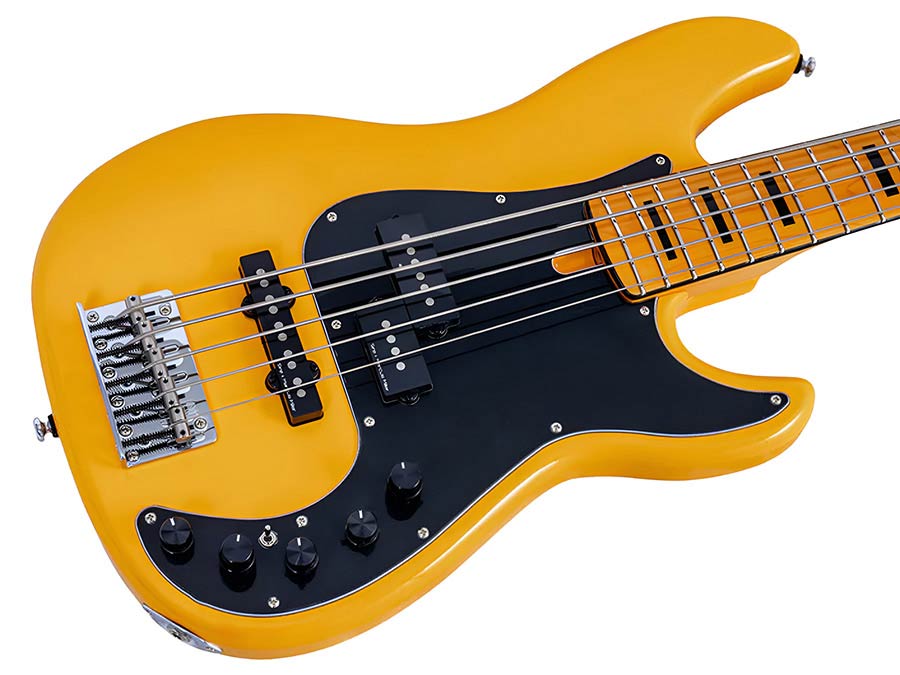 Sire P7N A5 Marcus Miller New Gen 5-snarige actieve PJ-basgitaar sunshine yellow