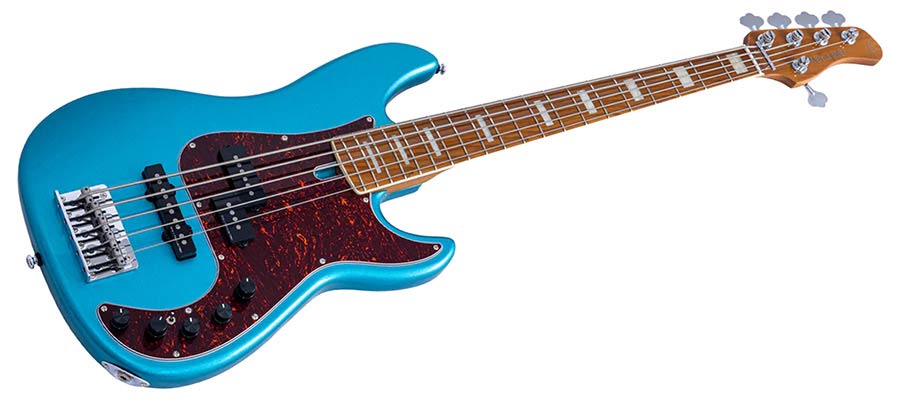 Sire P7N A5 Marcus Miller New Gen 5-snarige actieve PJ-basgitaar tide pool