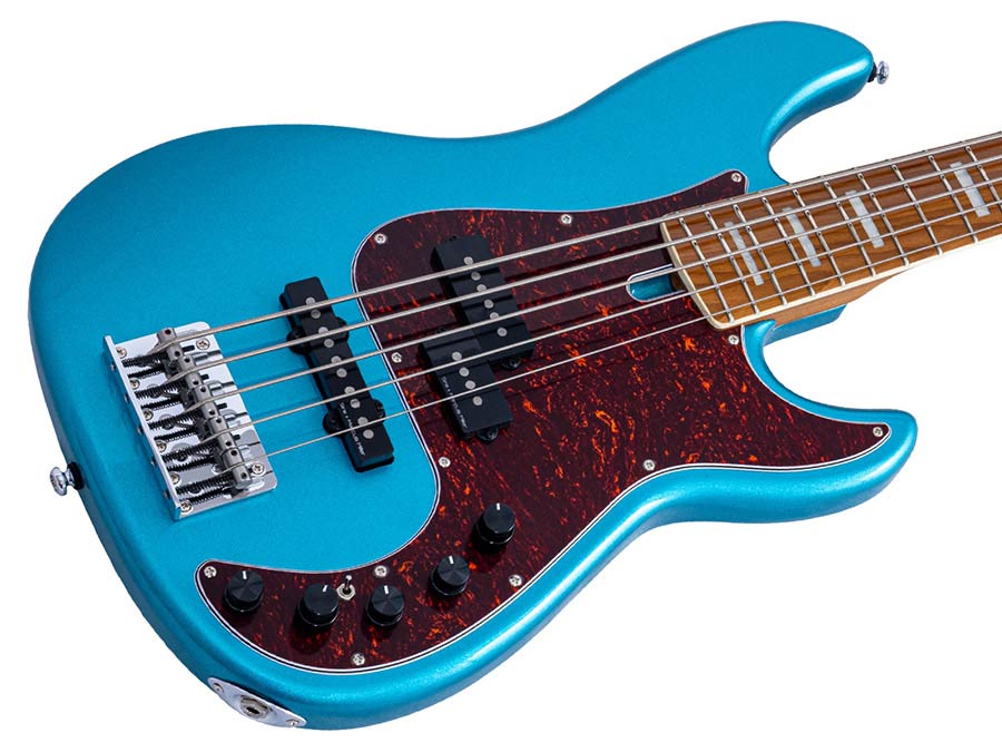 Sire P7N A5 Marcus Miller New Gen 5-snarige actieve PJ-basgitaar tide pool