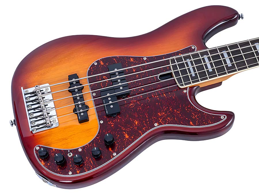 Sire P7N A5 Marcus Miller New Gen 5-snarige actieve PJ-basgitaar tobacco sunburst