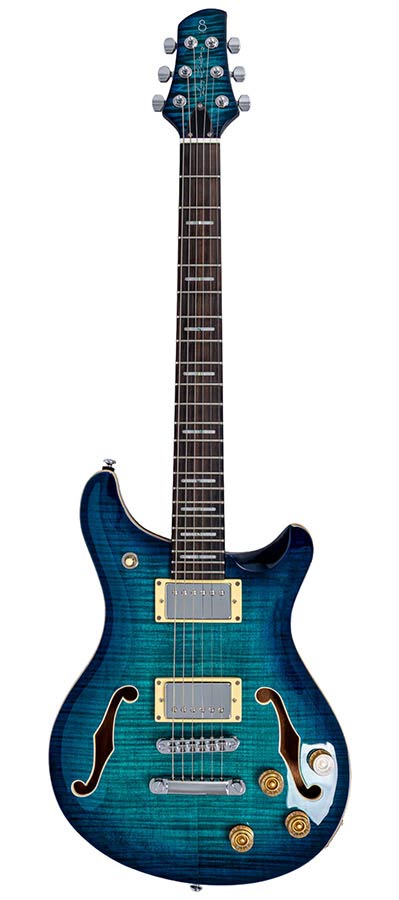 Sire Q7H Larry Carlton elektrische gitaar transparent blue