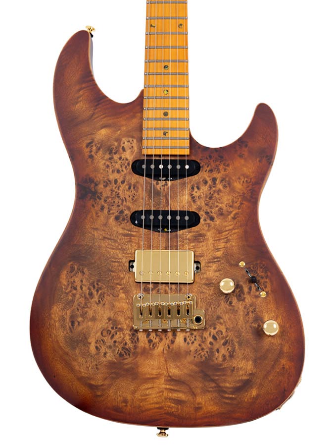 Sire S10 HSS Larry Carlton elektrische gitaar natural burst