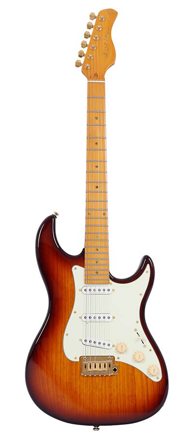 Sire S10 SSS Larry Carlton elektrische gitaar tobacco sunburst