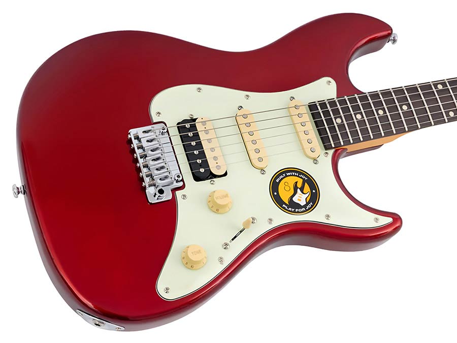 Sire S3N HSS Larry Carlton elektrische gitaar candy apple red