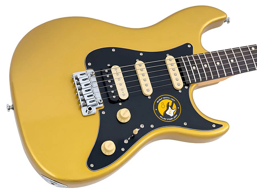 Sire S3N HSS Larry Carlton elektrische gitaar s-style metallic gold