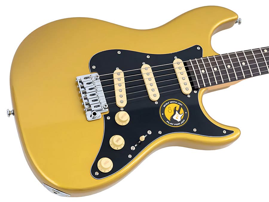 Sire S3N Larry Carlton elektrische gitaar s-style metallic gold