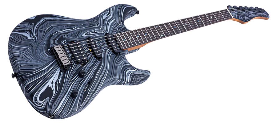 Sire S7 HSS Larry Carlton elektrische gitaar black swirl