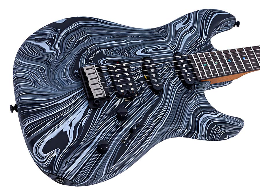 Sire S7 HSS Larry Carlton elektrische gitaar black swirl