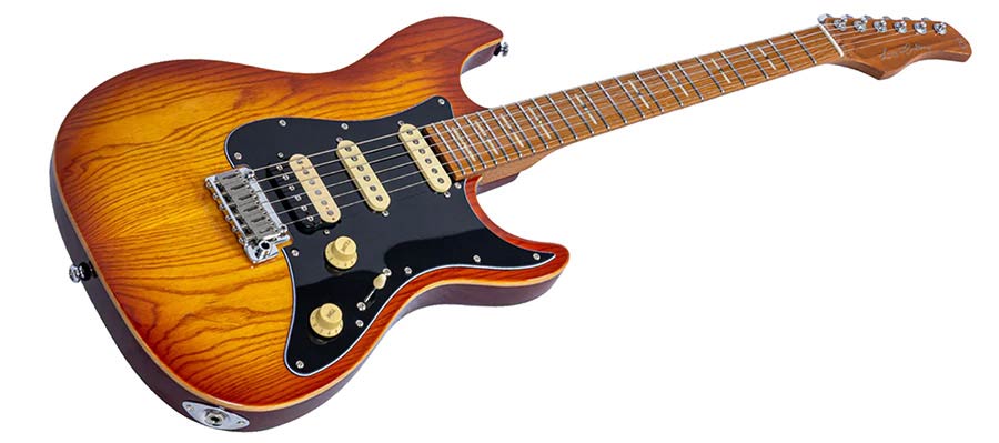 Sire S7S HSS Larry Carlton elektrische gitaar amber