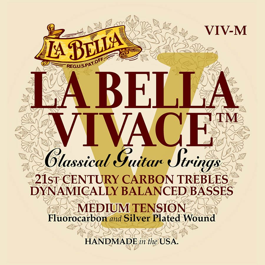 La Bella VIV-M Vivace carbon klassieke gitaarsnaren, medium spanning