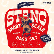 La Bella 760F-MUS Deep Talkin' Bass flatwound bassnaren voor Fender Mustang, 30", 043-104