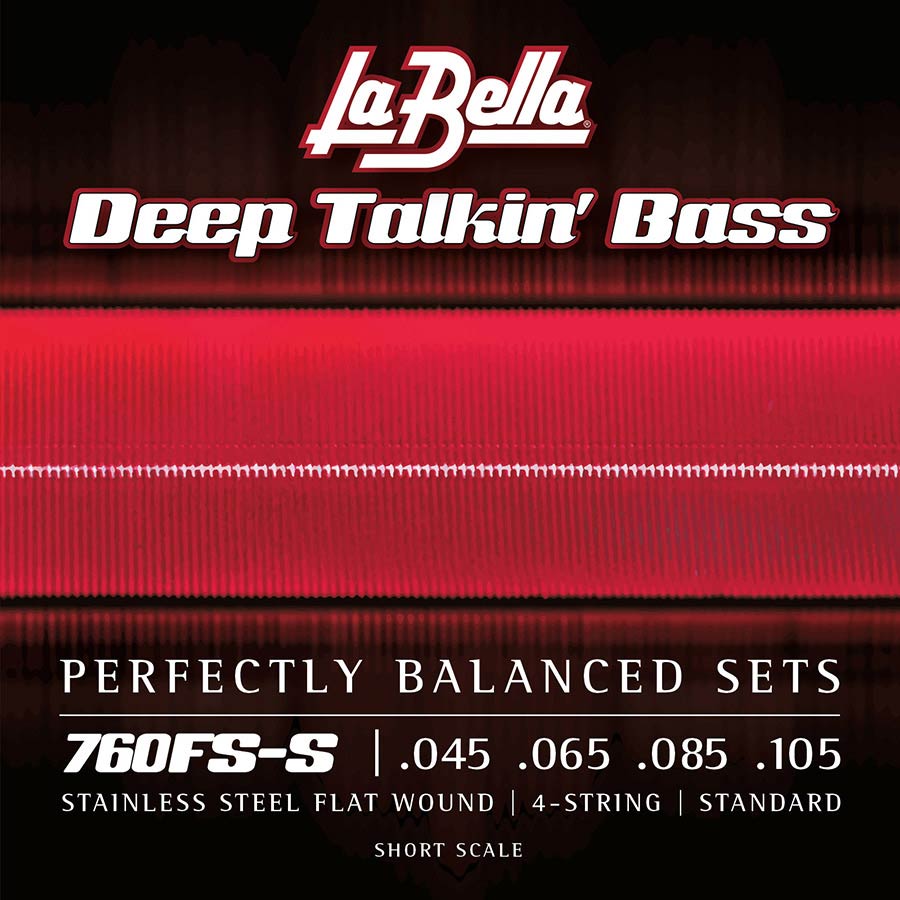 La Bella 760FS-S Deep Talkin' Bass flatwound bassnaren, normale spanning, short scale, 045-105